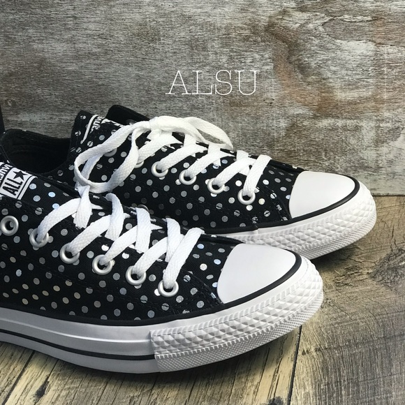 Converse Ctas OX Dots Black Silver WMNS AUTHENTIC - Picture 5 of 8